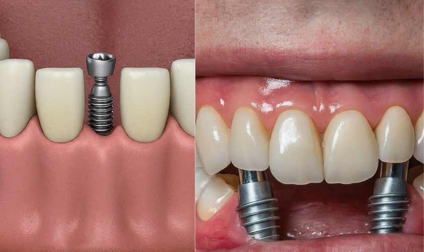 Number of implants suitable for the jaw