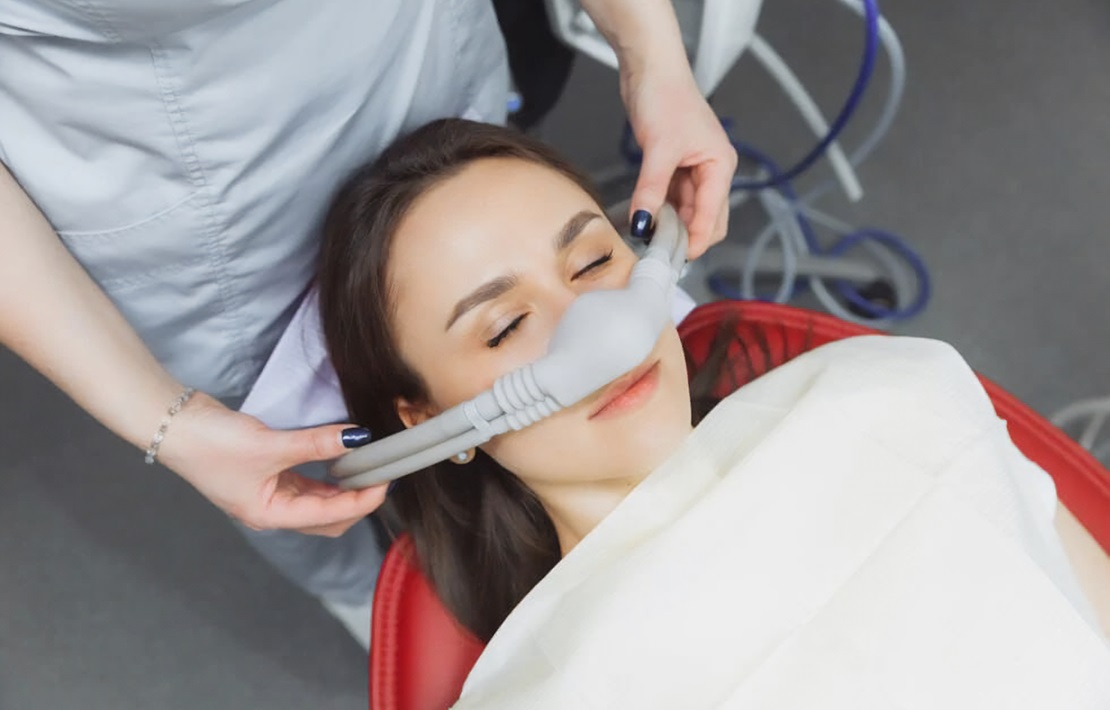Implant placement with anesthesia